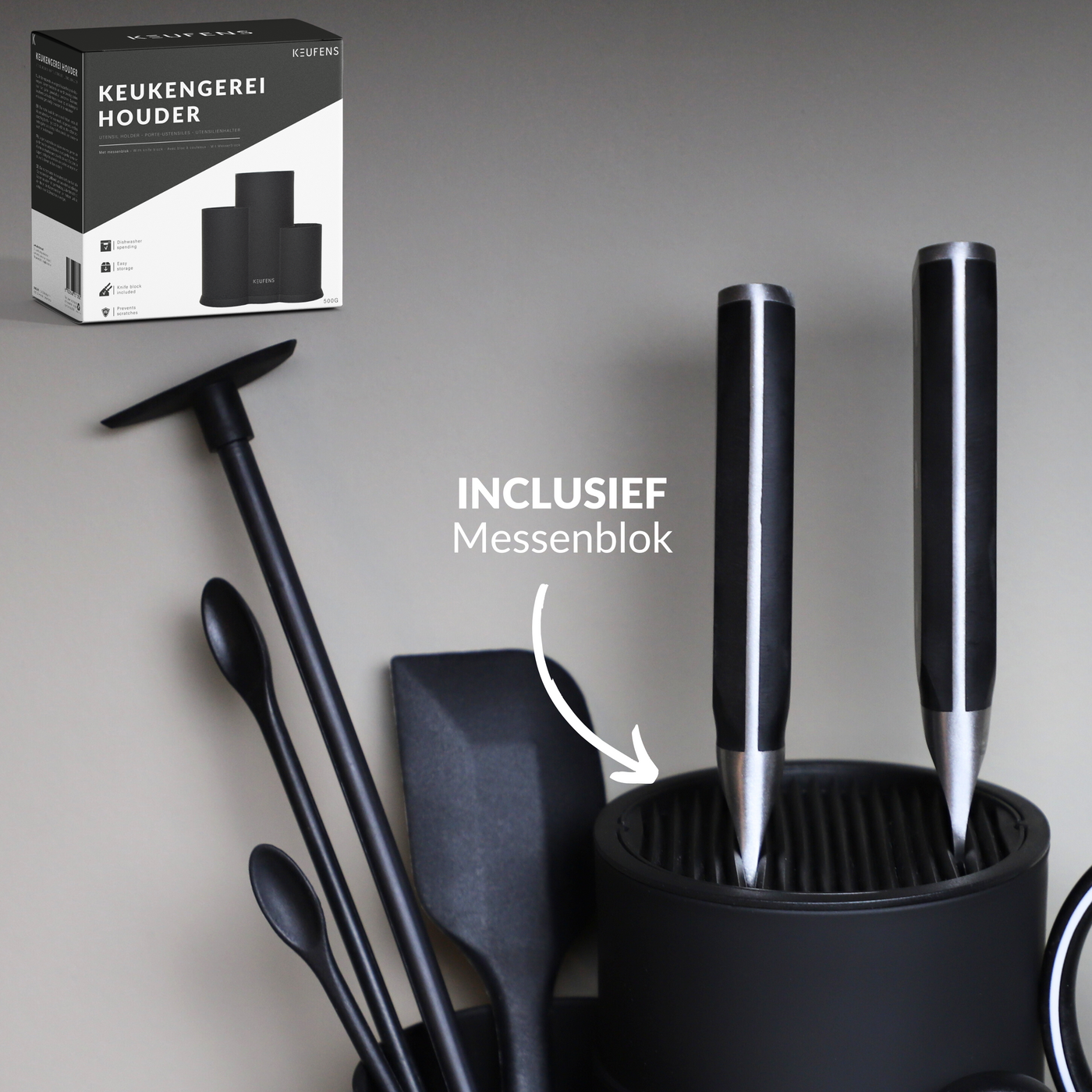 Vierkante RVS Keukengerei Crock, Kookgerei Houder, Keuken Tool Vierkante RVS Keukengerei Crock, Kookgerei Houder, Keuken Tool