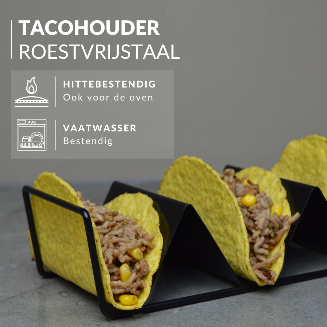 7 Stuks Taco-Houders, Zwart Groot Plastic Taco-Schaaltjes Herbruikbaar 7 Stuks Taco-Houders, Zwart Groot Plastic Taco-Schaaltjes Herbruikbaar