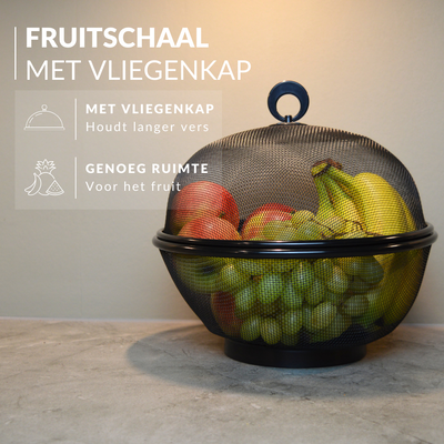 Sfeerfoto1_ Fruitschaal zwart_ Fruitschaalmetaal_ Vliegenkap