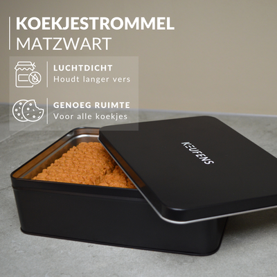 Sfeerfoto1_ Koekjestrommel zwart_ Koekblik_ Koektrommel