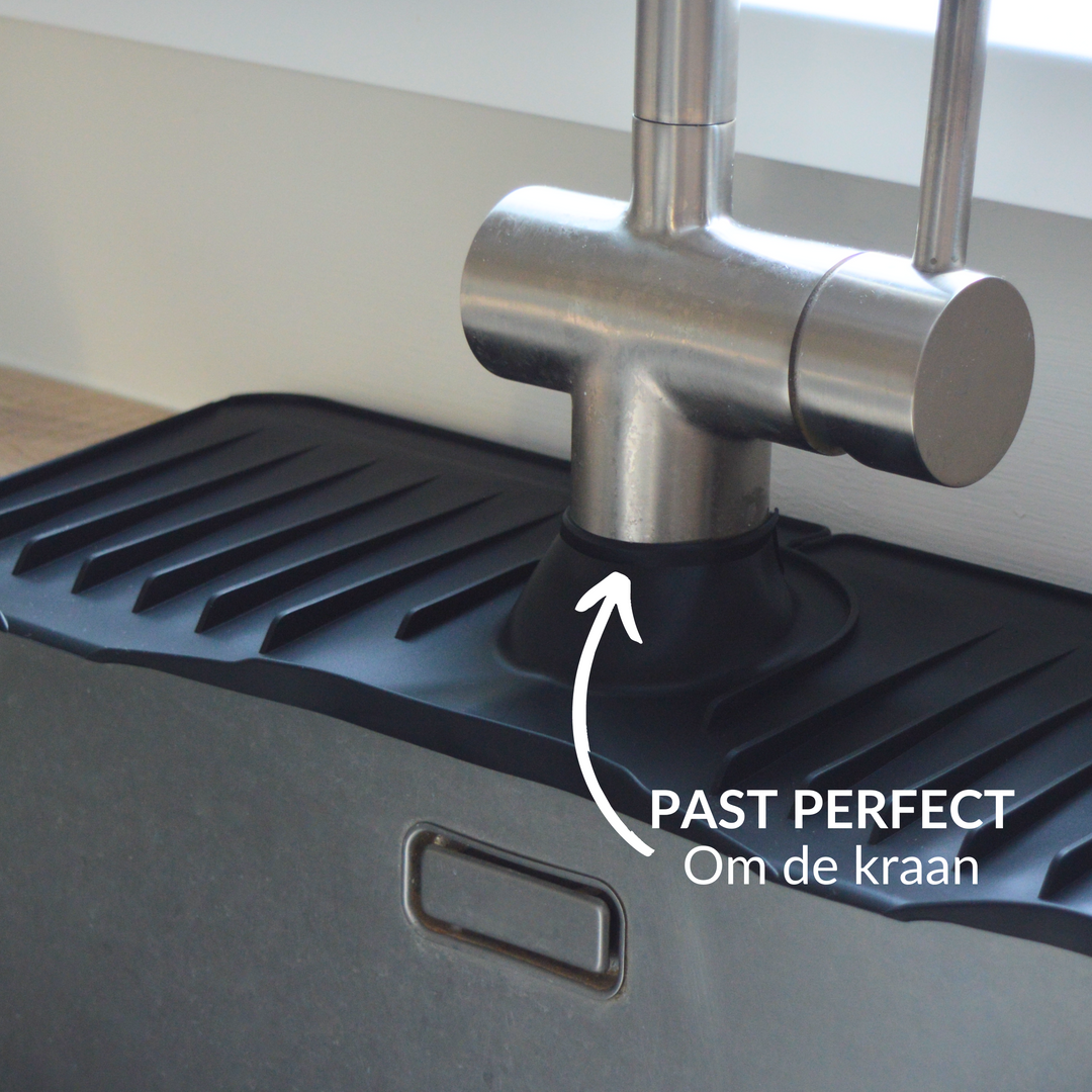 Siliconen kraanmat, siliconen lekbak voor kraan, druppelbeschermer spatten voor keuken, badkamer, gootsteenmat, schoteldroogmat, sponshouder (grijs Siliconen kraanmat, siliconen lekbak voor kraan, druppelbeschermer spatten voor keuken, badkamer, gootsteenmat, schoteldroogmat, sponshouder (grijs